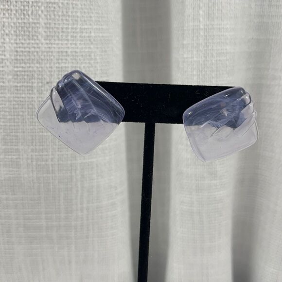 Vintage square earrings - Picture 1 of 4